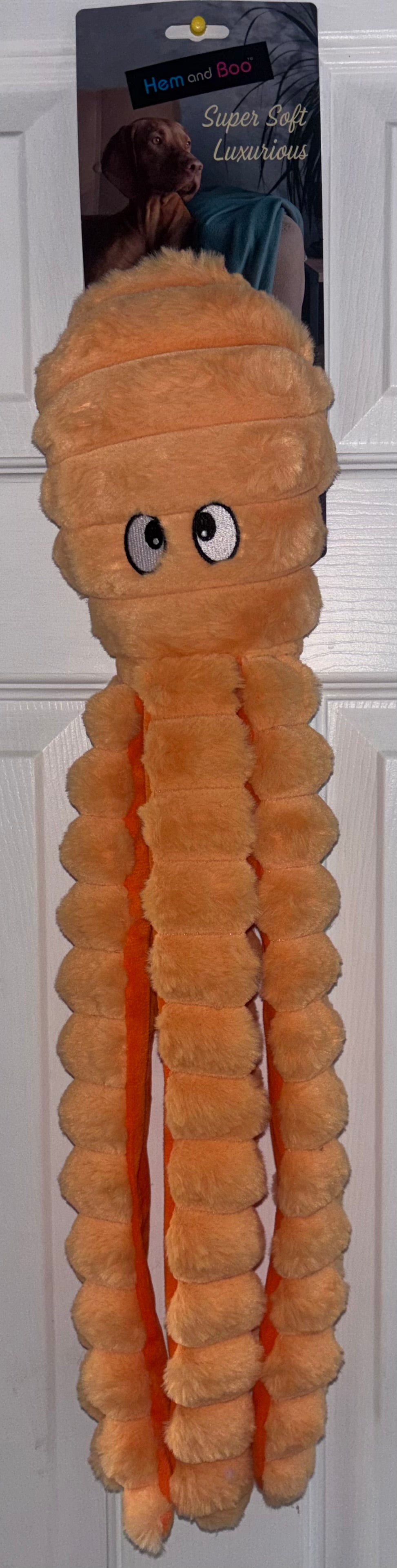 25" (63cm) Orange Fluffy Dog Toy